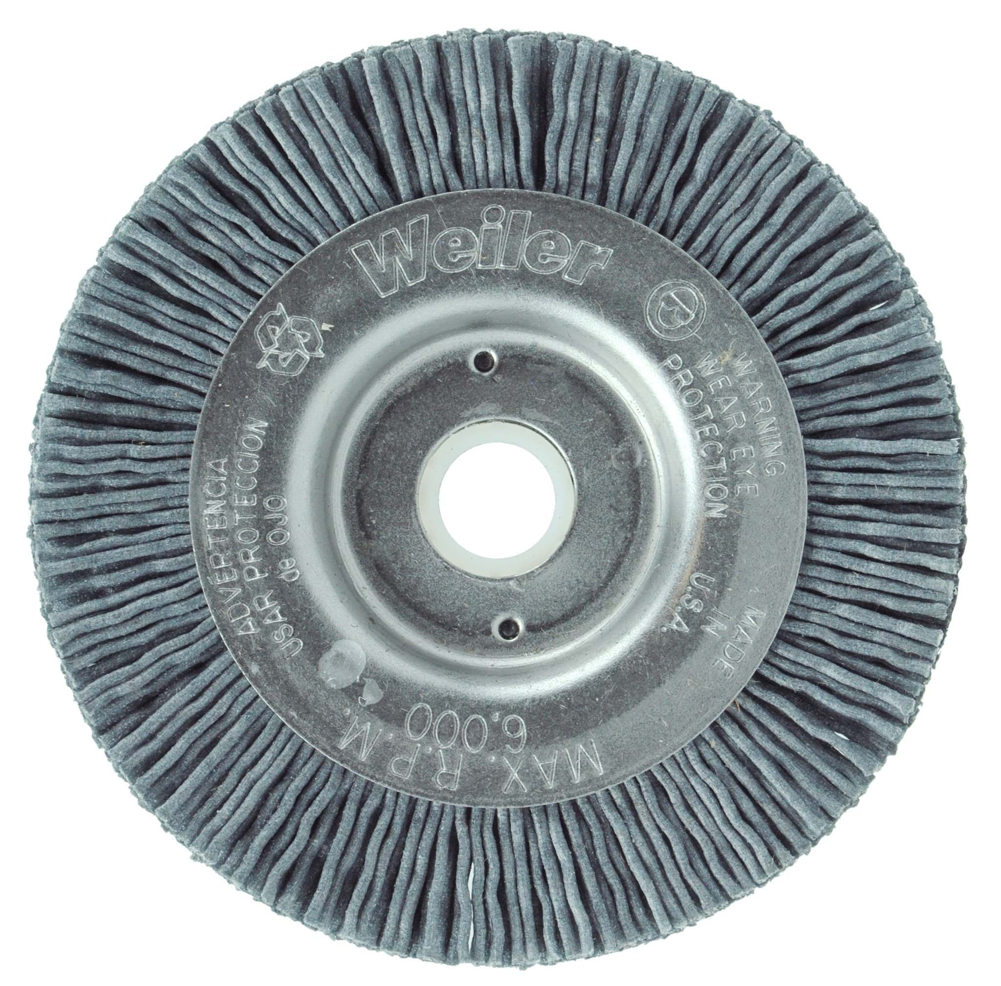 Picture of 3" Narrow Face Nylox Wheel, .022/320SC Crimped Fill, 1/2"-3/8" Arbor Hole