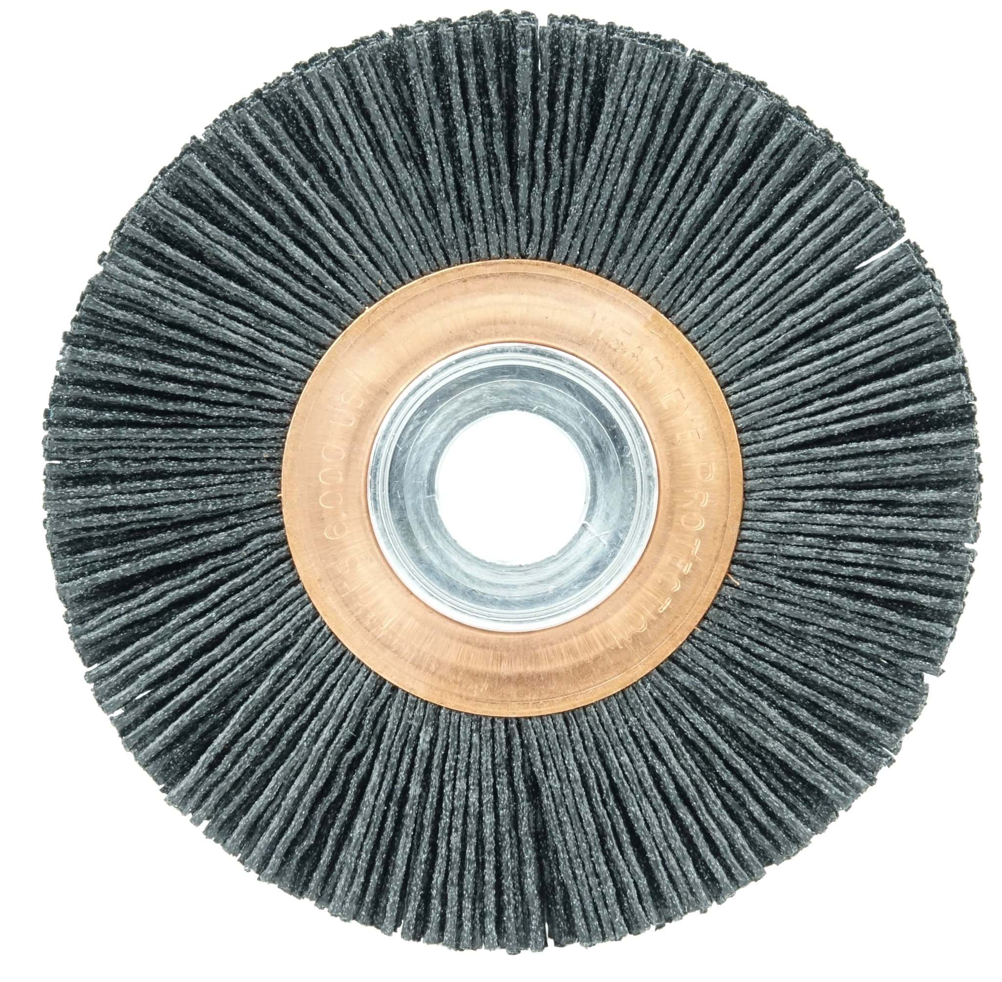 Picture of Burr-Rx 4" Heavy-Duty Narrow Face Wheel, .035/80CG Crimped Fill, 5/8"-1/2" Arbor Hole