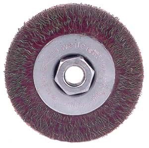 Picture of 4" Polyflex Encapsulated Narrow Face Crimped Wire Wheel, .009" Steel Fill, 1/2"-3/8" Arbor Hole