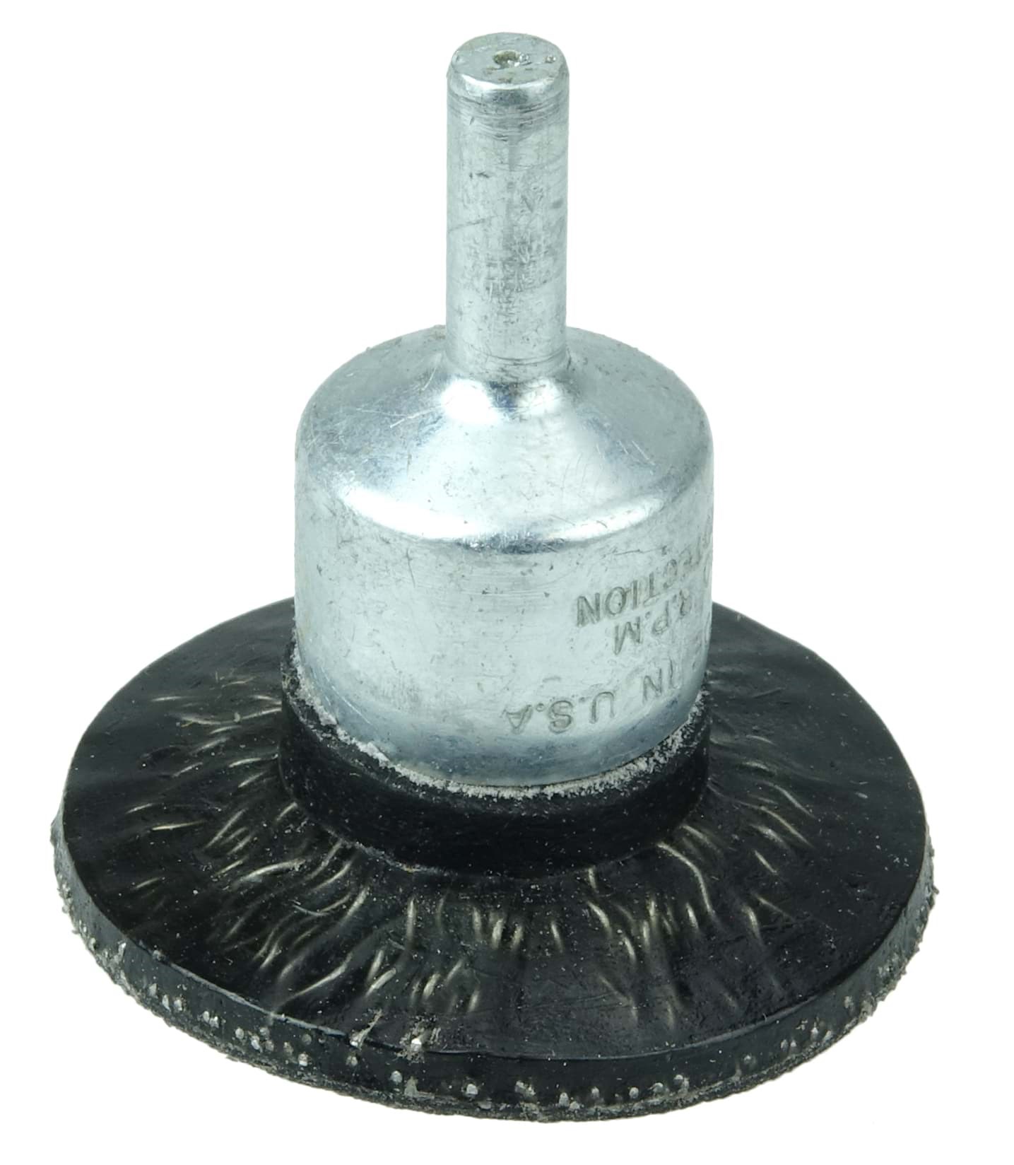 Picture of 1-3/4" Polyflex Encapsulated Circular Flared Crimped Wire End Brush, .020" Steel Fill