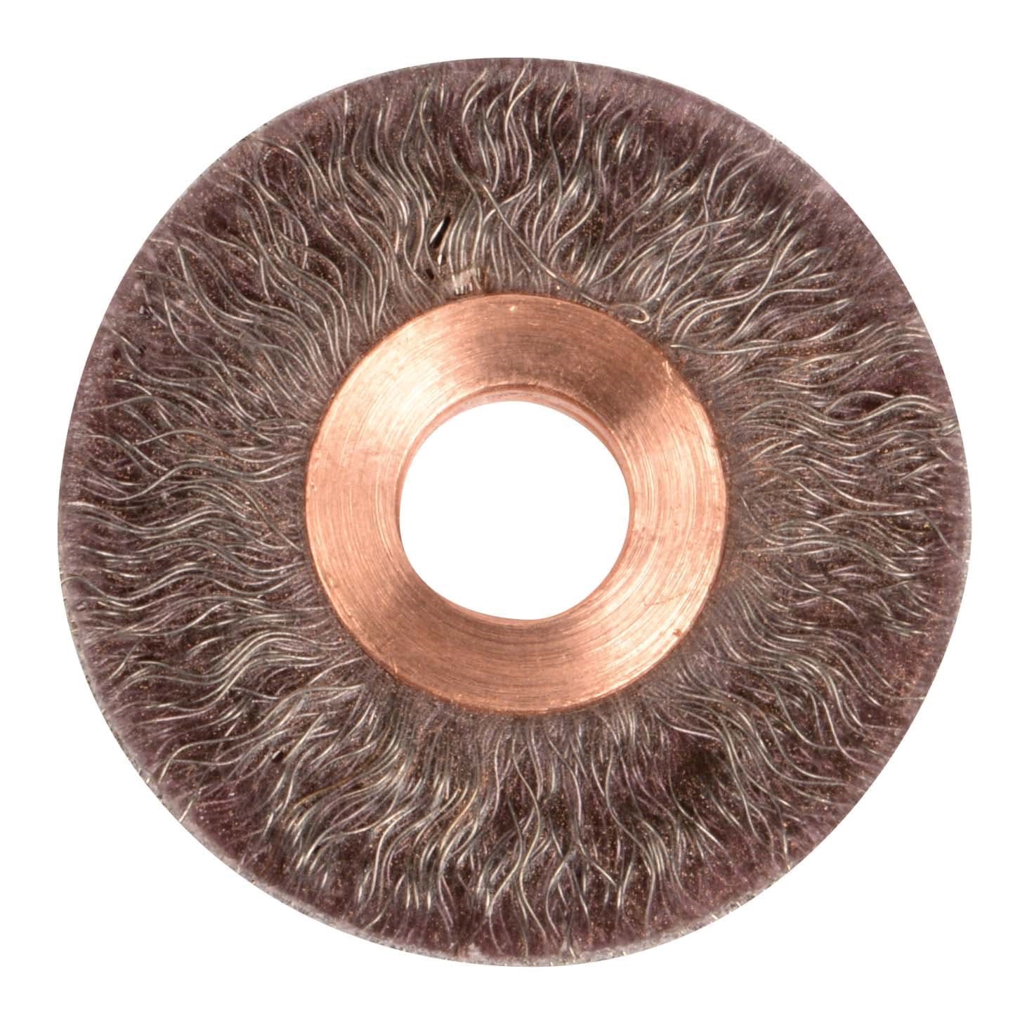 Picture of 2" Polyflex Encapsulated Small Diameter Crimped Wire Wheel, .0104" Steel Fill, 1/2" Arbor Hole