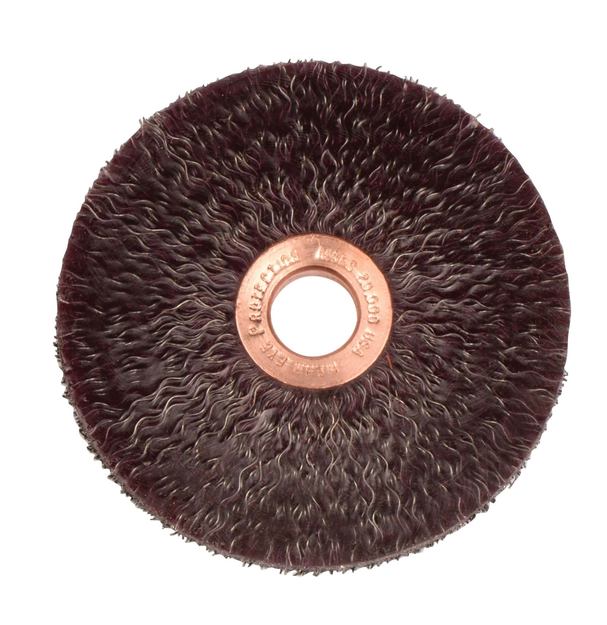 Picture of 3" Polyflex Encapsulated Small Diameter Crimped Wire Wheel, .0118" Steel Fill, 1/2" Arbor Hole
