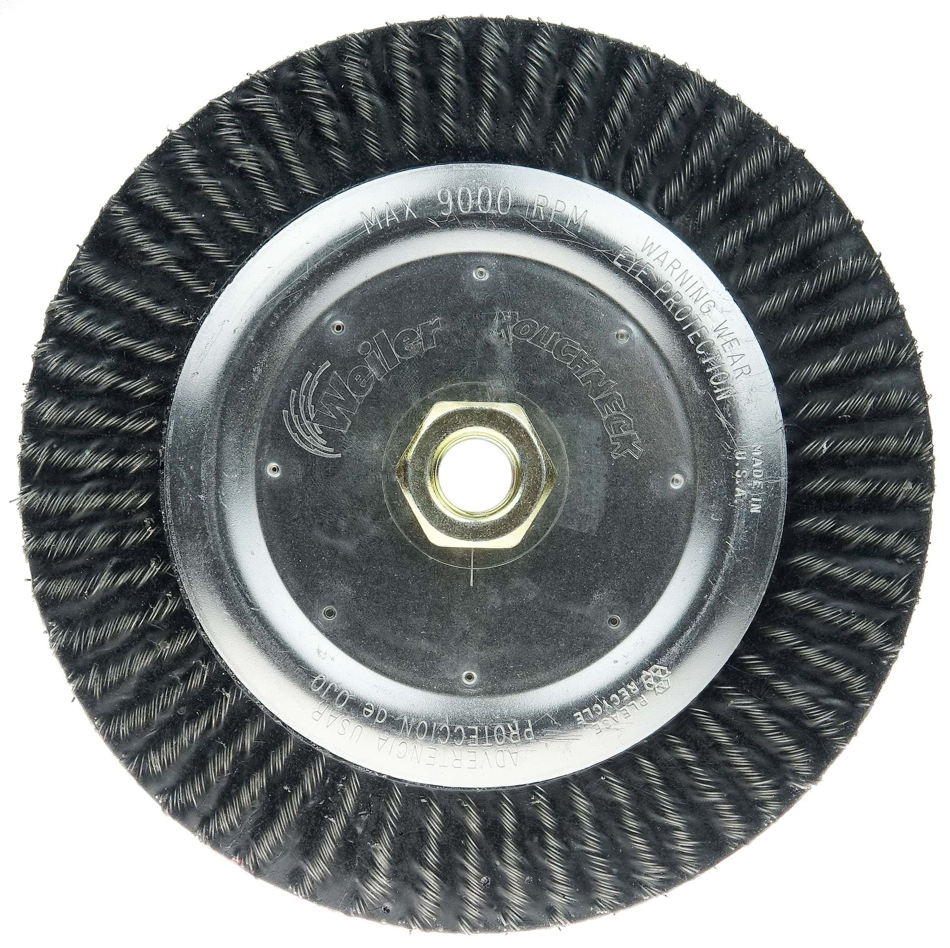 Picture of Roughneck 7" Polyflex Encapsulated Root Pass Weld Cleaning Brush, .020" Steel Fill, 5/8"-11 UNC Nut