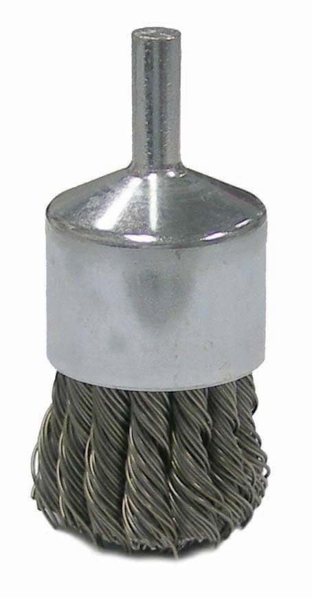 Picture of Wolverine 1" Knot Wire End Brush, .014"Stainless Steel Fill, 1/4" Stem