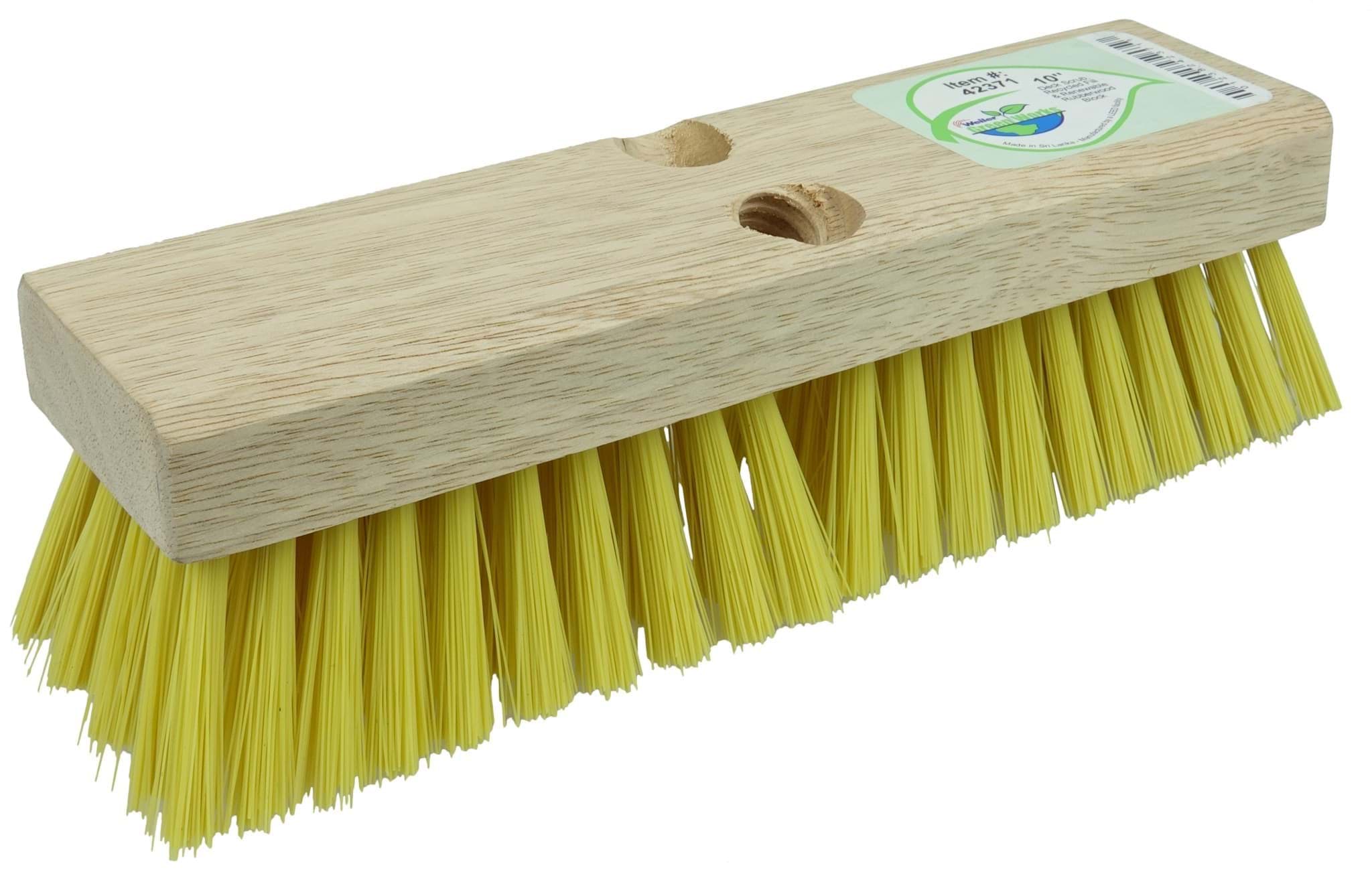Picture of 10" Deck Scrub Brush, Recycled PET Fill and Rubberwood Block