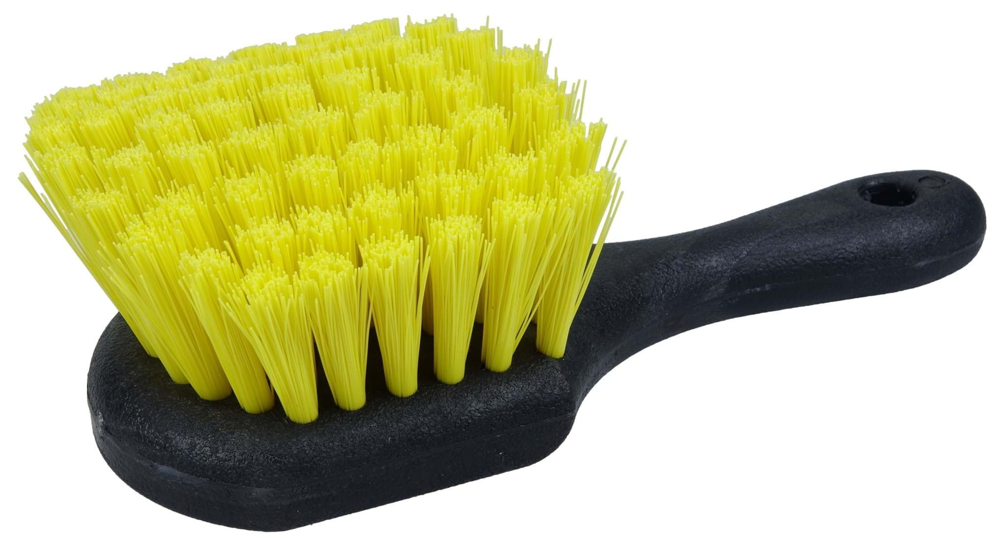 Picture of 8" Utility Scrub Brush, Recycled PET Fill, Short Handle, Foam Block