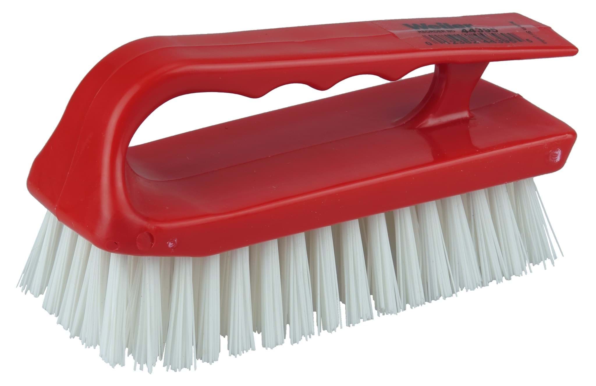 Picture of 6" Scrub Brush, Finger Grip Handle, White Polypropylene Fill
