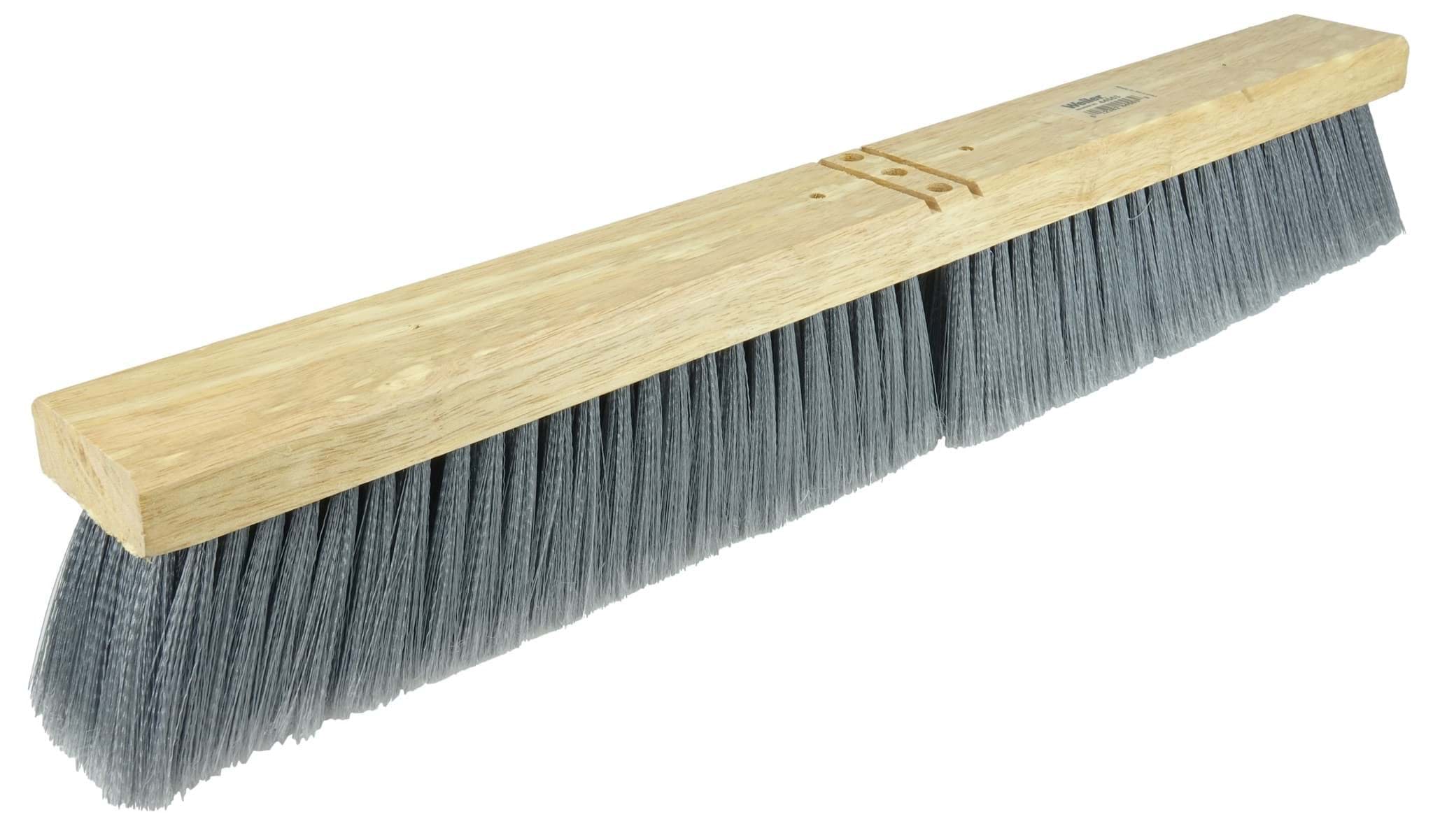 Picture of 24" Contractor Floor Broom, Fine Flagged Silver Polystyrene Fill, Includes Brace