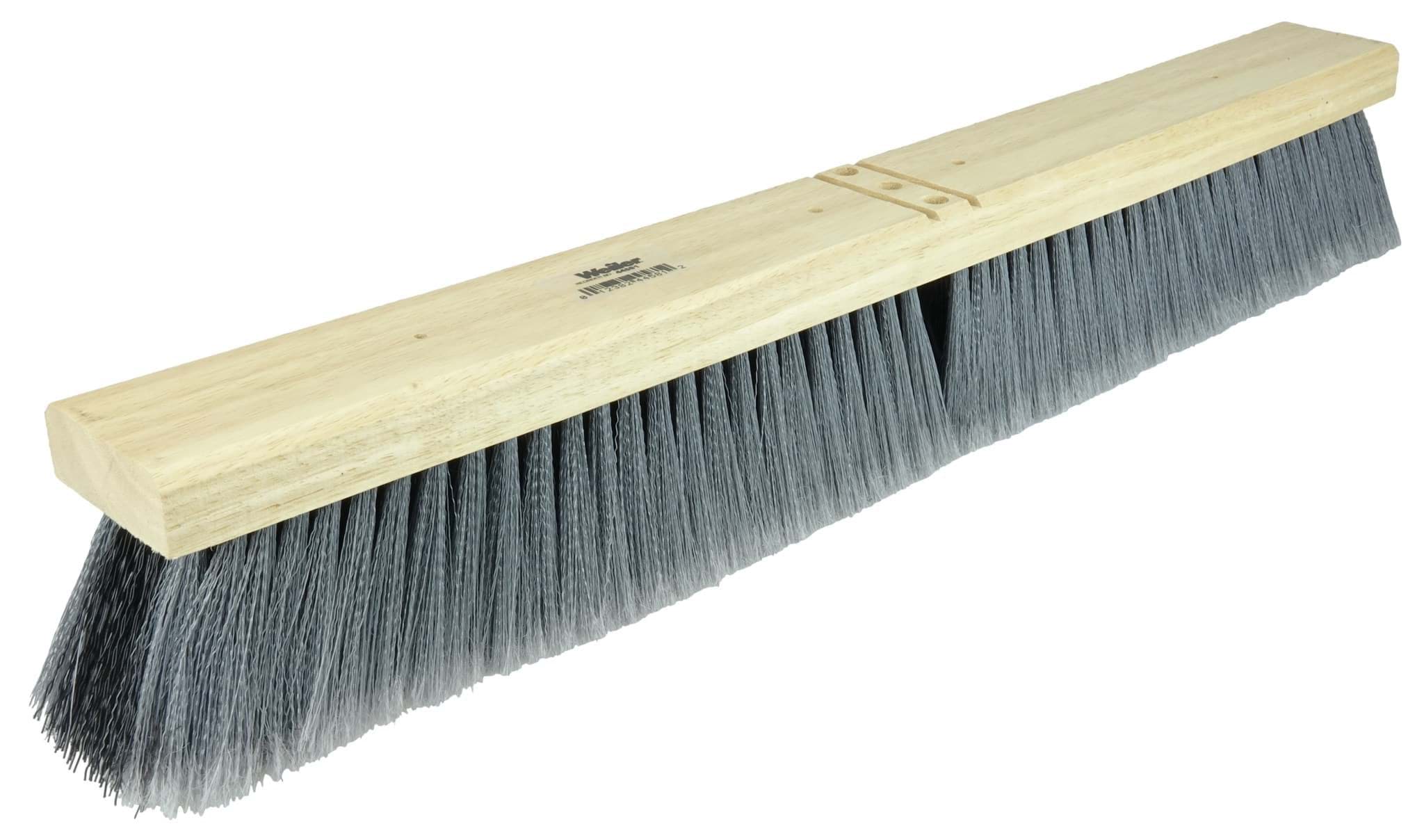 Picture of 24" Contractor Floor Broom, Flagged Grey Border w/Stiff Black Polypropylene Center, Includes Brace