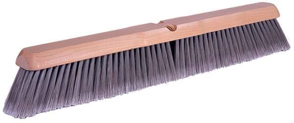 Picture of 18" Grey Flagged Synthetic Fine Sweep Kit; includes 12 Heads + 12 Handles (60" Metal Tip)