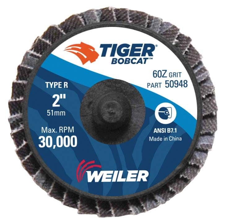 Picture of 2" BobCat Mini Abrasive Flap Disc, Conical (TY29),  Type R Mount, 60Z