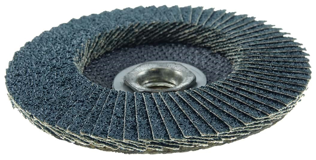Picture of 5" Tiger Paw Abrasive Flap Disc, Conical (TY29), Phenolic Backing, 36Z, 5/8"-11 UNC Nut