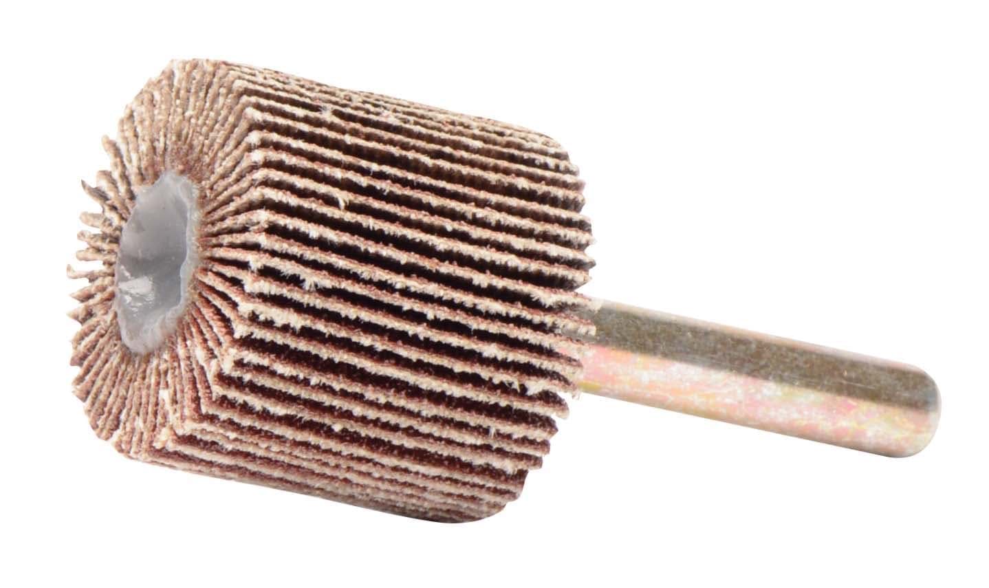 Picture of 1" x 1" Tiger Coated Abrasive Flap Wheel, 1/4" Stem, 80AO
