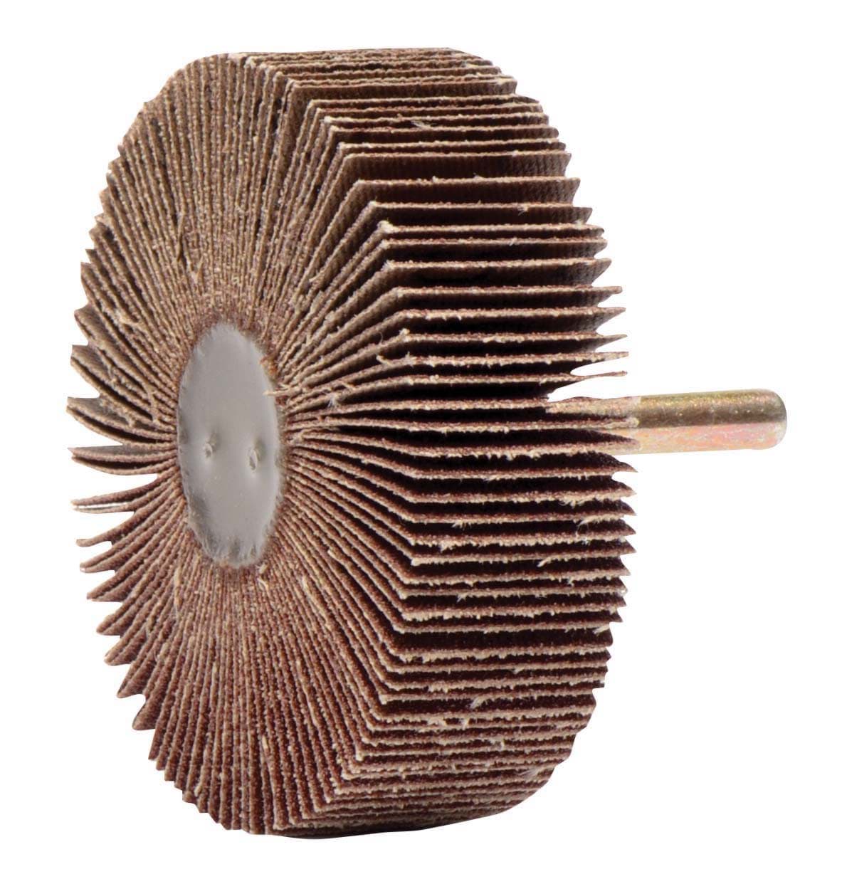 Picture of 3" x 1" Tiger Coated Abrasive Flap Wheel, 1/4" Stem, 120AO