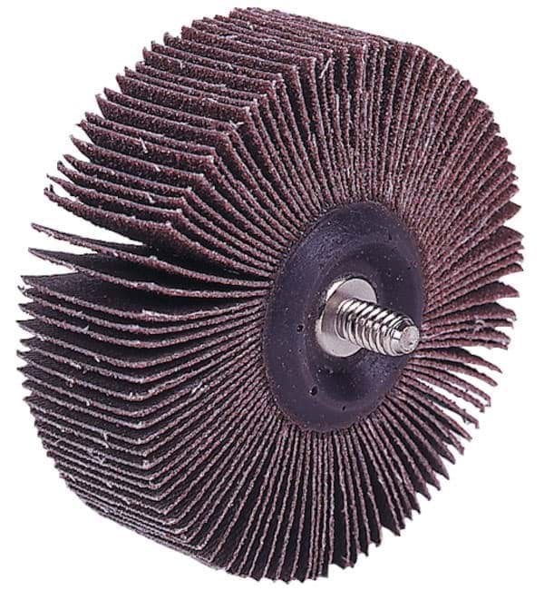 Picture of 1" x 1" Tiger Coated Abrasive Flap Wheel, 1/4"-20 Threaded Stem, 120AO