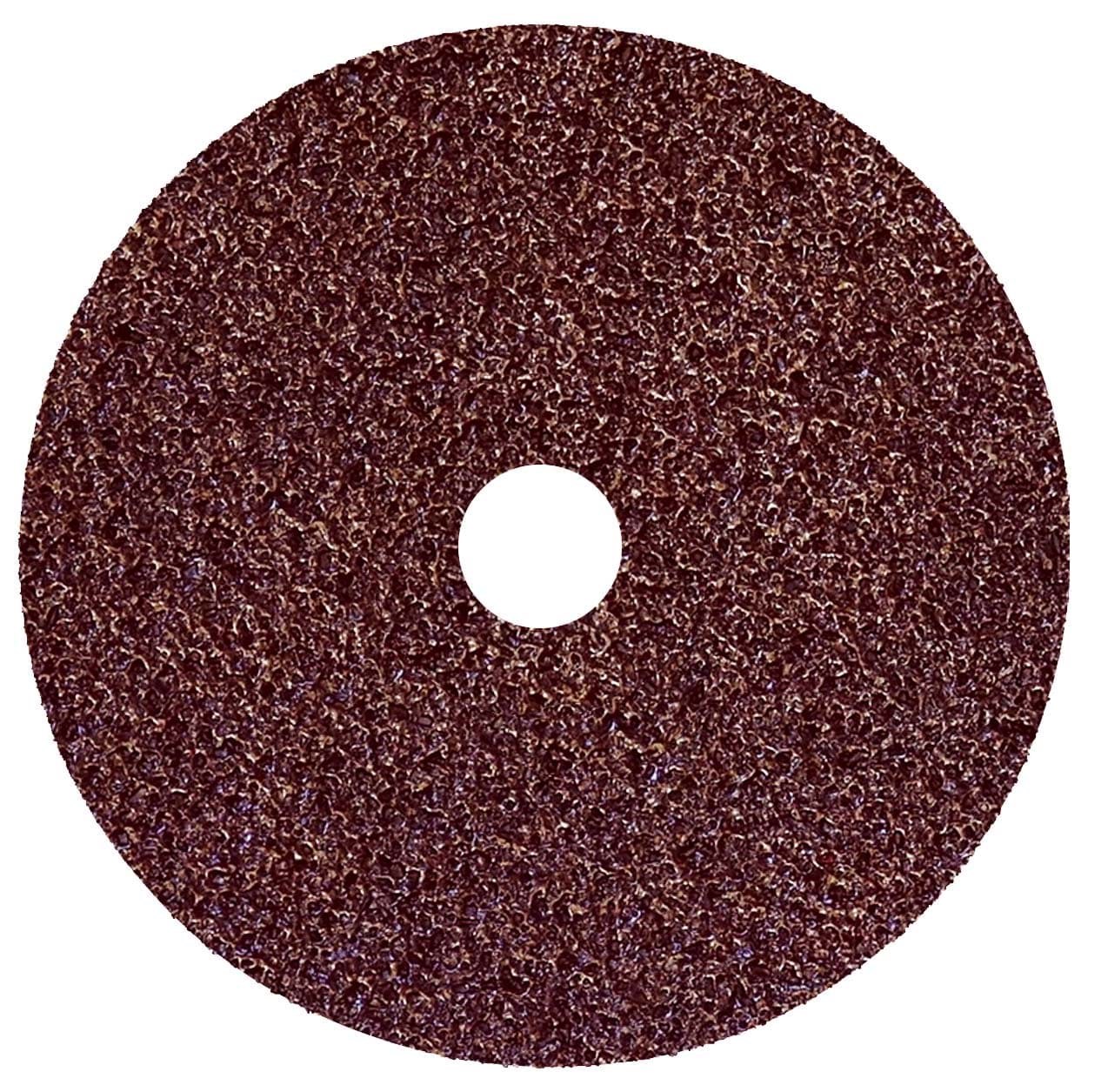 Picture of 4" Wolverine AO Resin Fiber Disc 50AO Grit 5/8 Arbor Hole