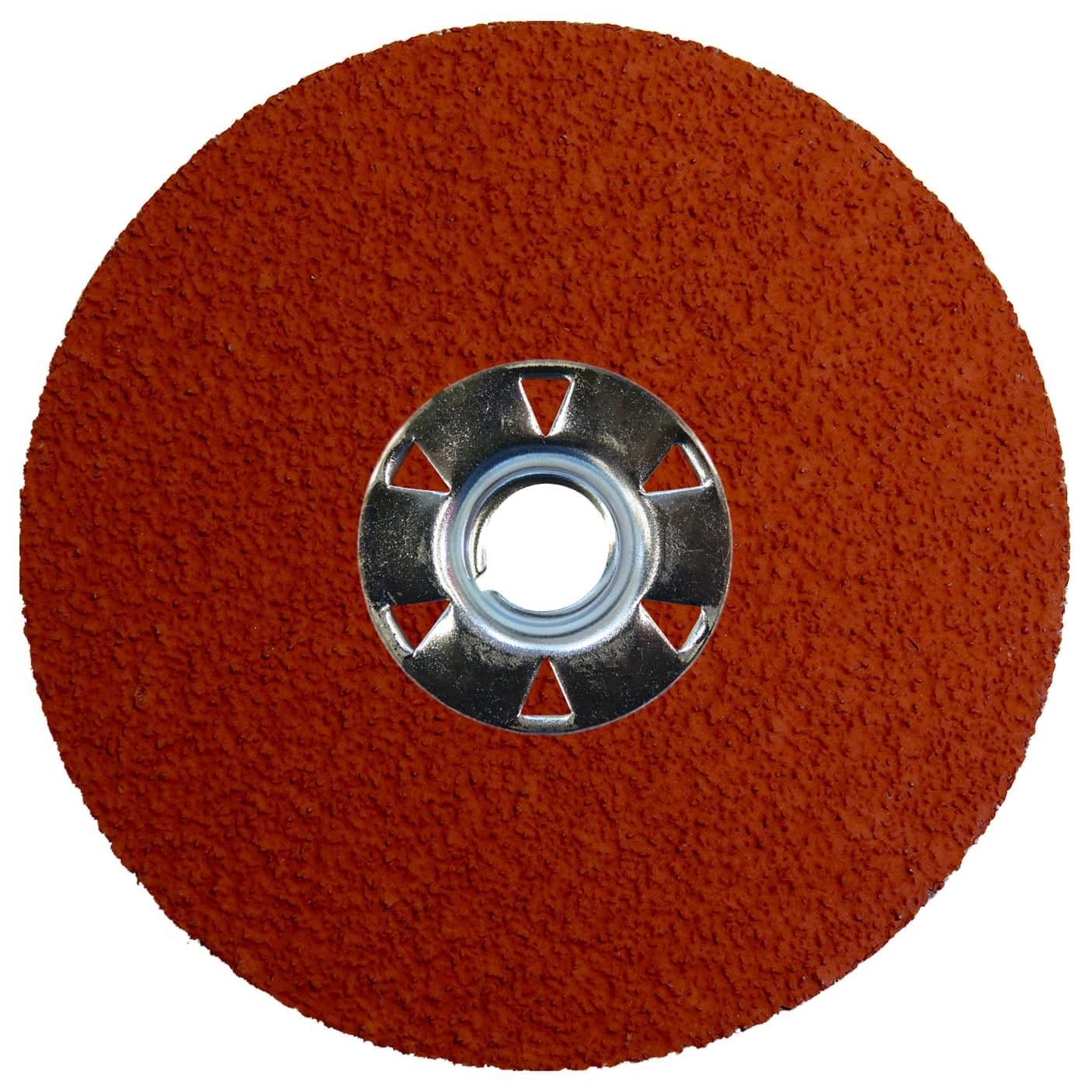 Picture of 4-1/2" Tiger Ceramic Resin Fiber Disc 36C Grit 5/8-11 UNC