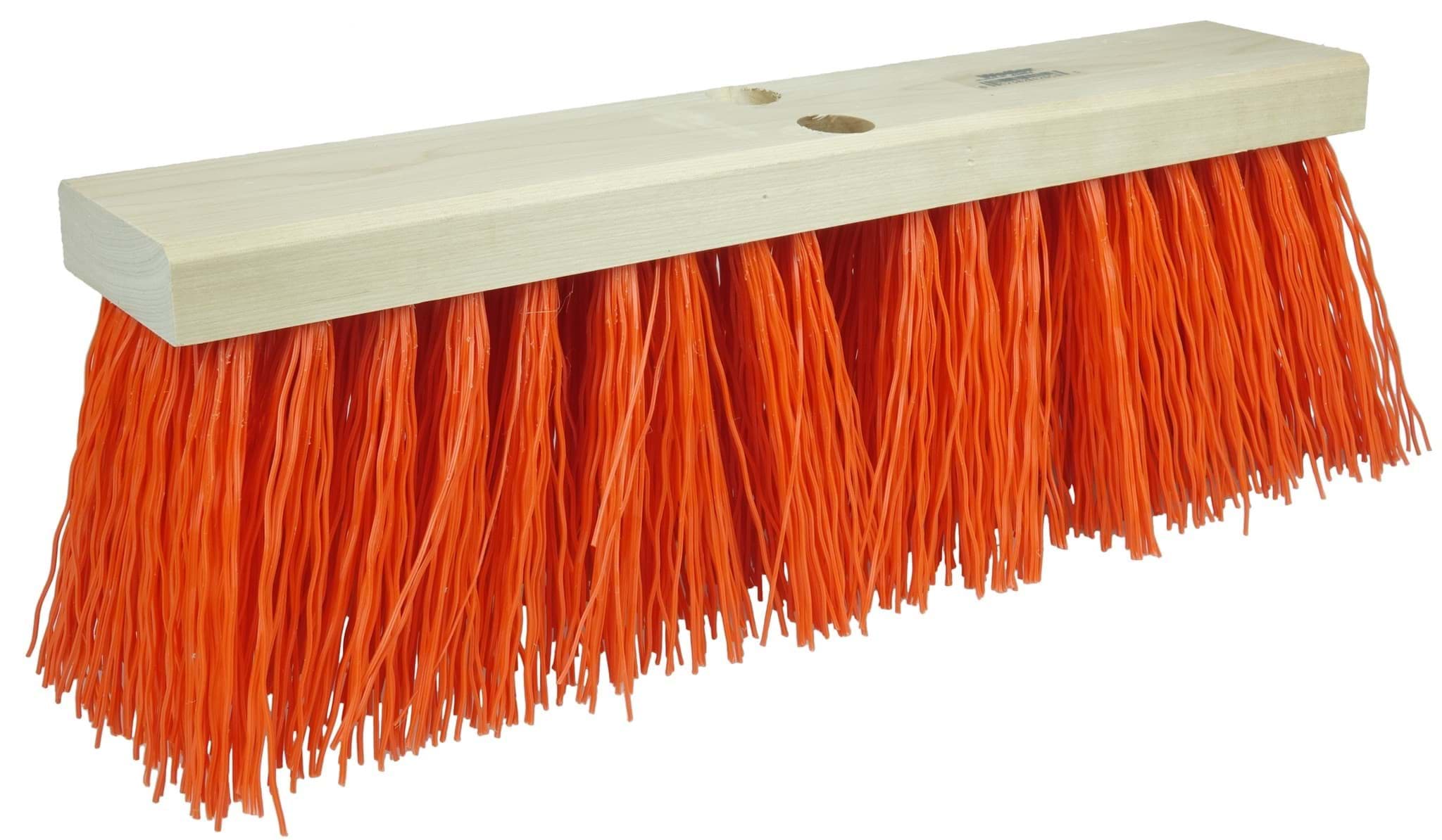 Picture of 16" Street Broom, 5-1/4" Trim Length, Orange Polypropylene Fill