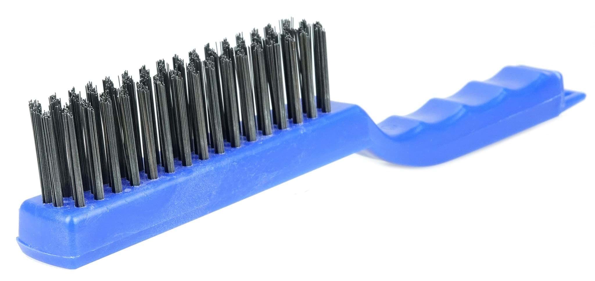 Picture of Hand Wire Scratch Brush, .012 Steel Wire Fill, 4 x 16 Rows, Plastic Handle