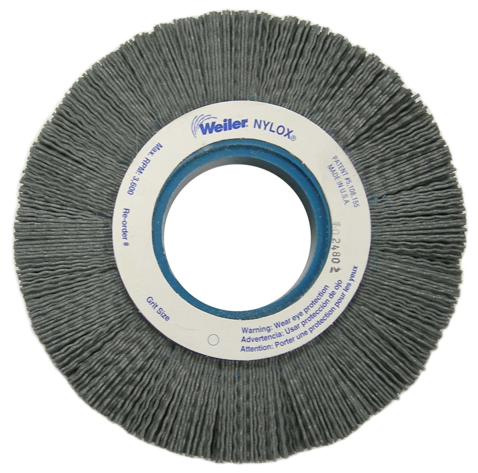 Picture of 6" Crimped Filament Nylox Wheel, .040/80SC Fill, 2" Arbor Hole, 1/2" Thick