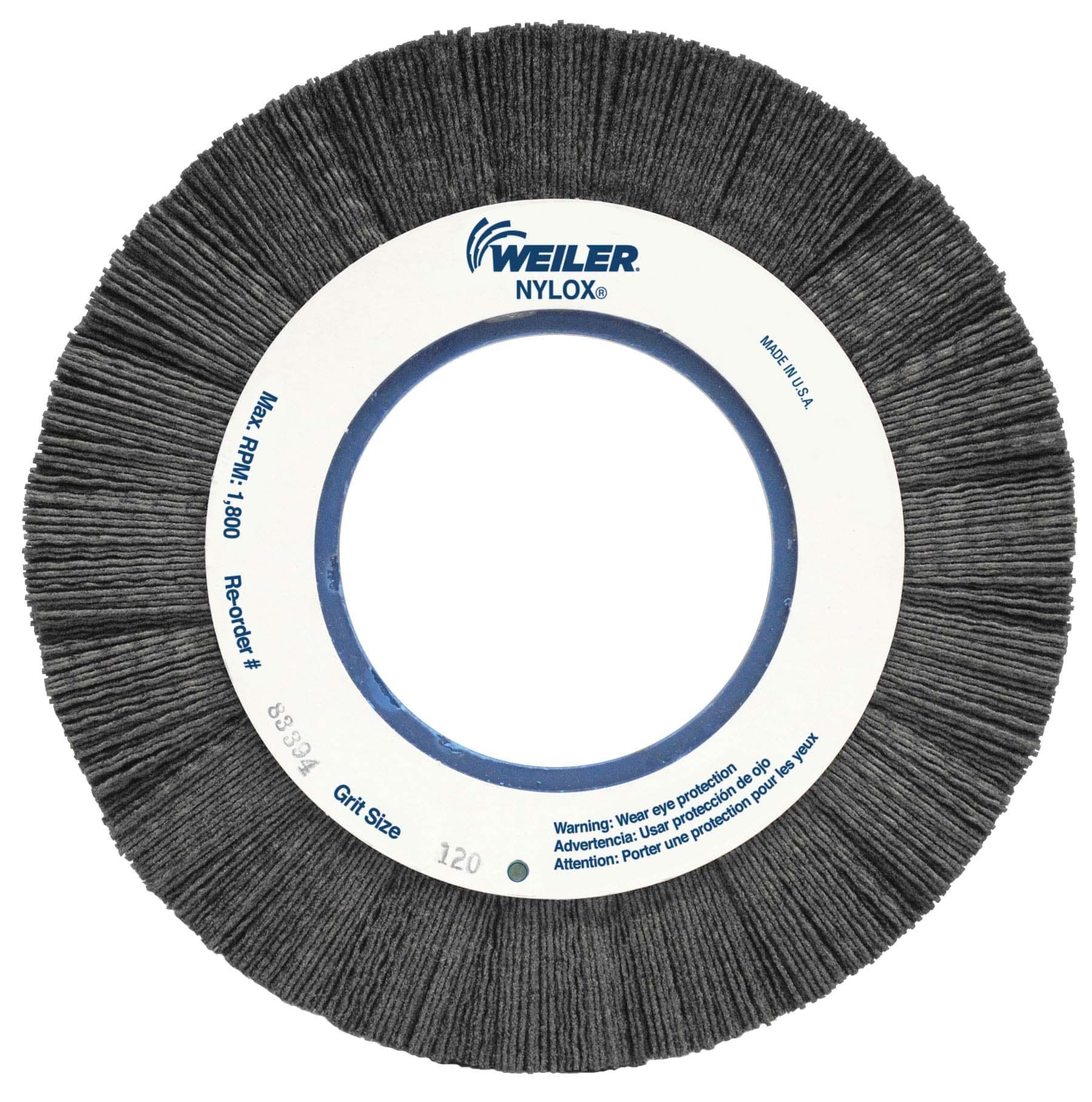Picture of Burr-Rx 8" Crimped Filament Composite Hub Wheel, .043/120CG Fill, 3-1/4" Arbor Hole