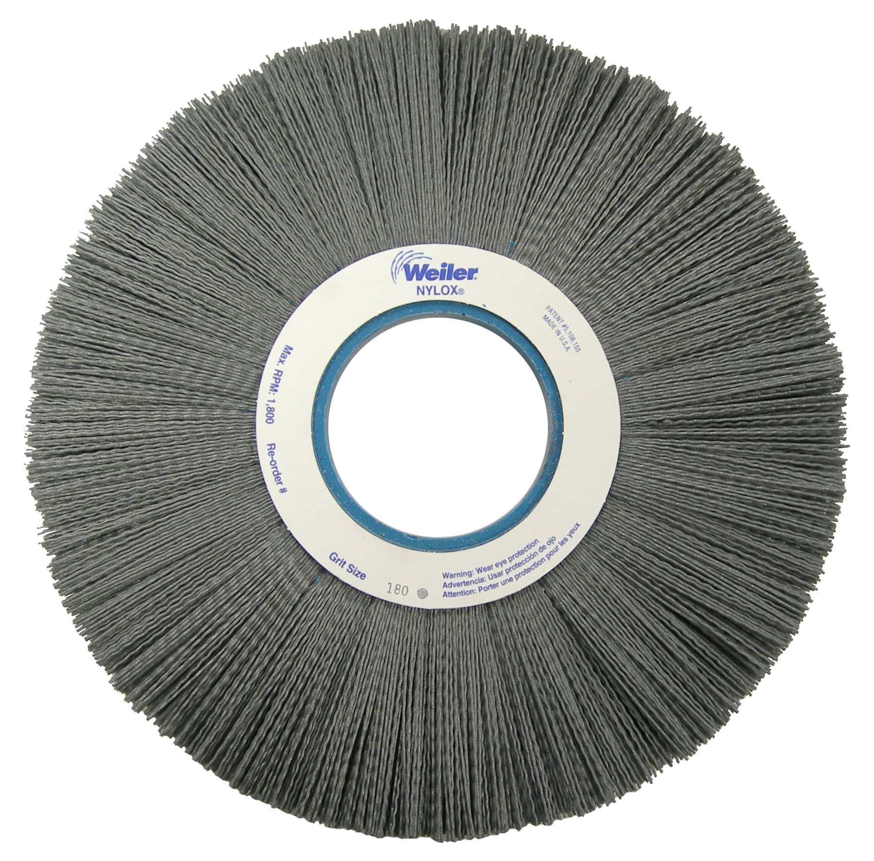 Picture of 12" Crimped Filament Nylox Wheel, .035/180SC Fill, 3-1/4" Arbor Hole