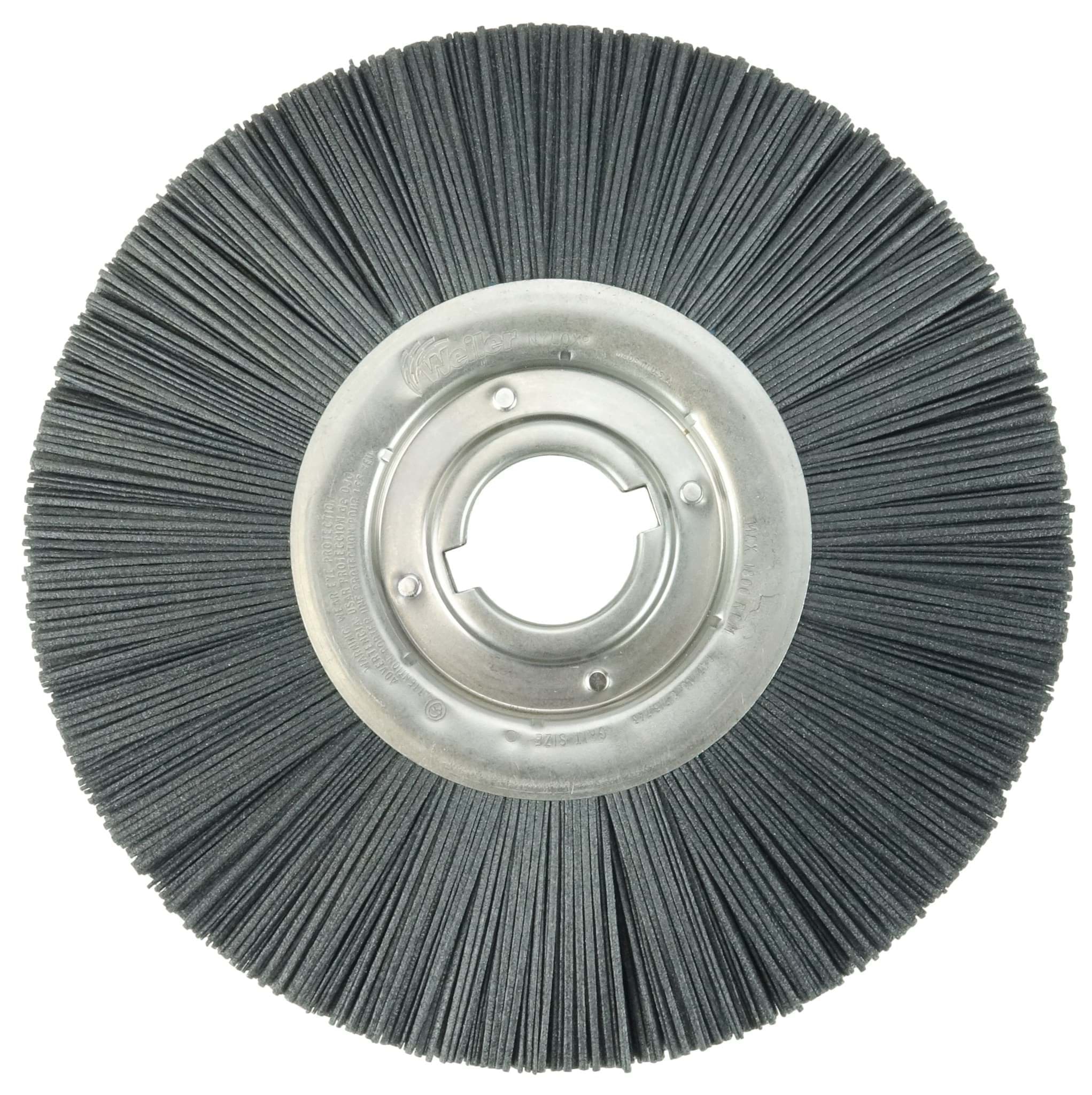 Picture of 12" Rectangular Filament Nylox Wheel, 80SC Fill, 2" Arbor Hole, Composite Metal Hub