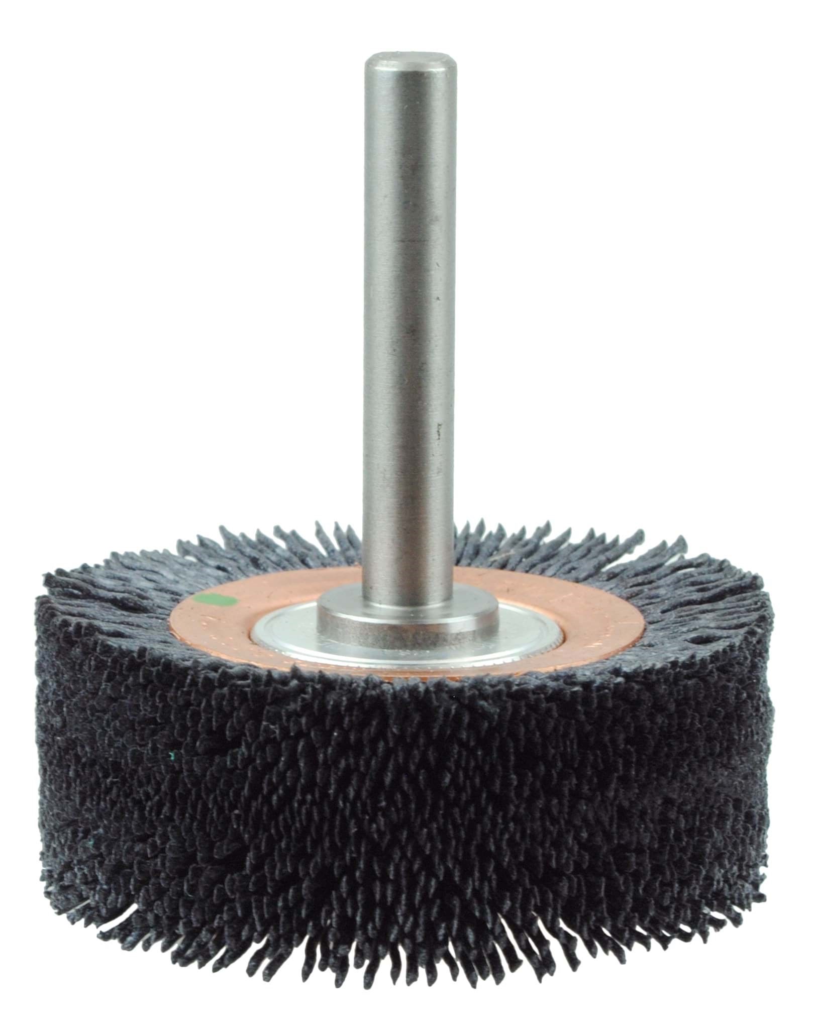 Picture of Bore-Rx 3" Dia Internal Brush Deburring Tool, .055/120CG Crimped Fill, 3/8" Stem