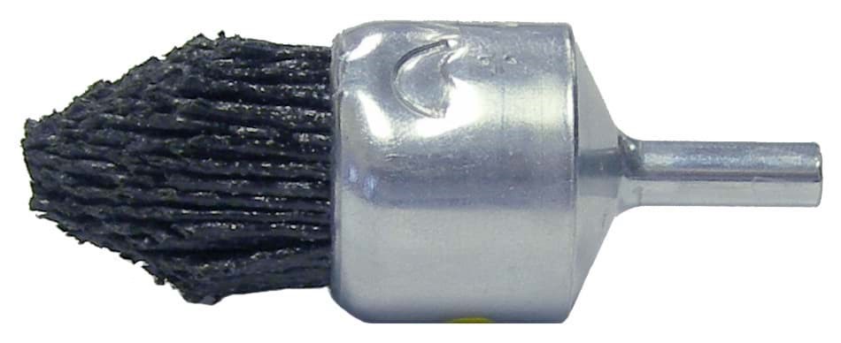 Picture of 1" Dia FME-Compliant Black Nylox Controlled Flare End Brush, .035/80CG Crimped Fill