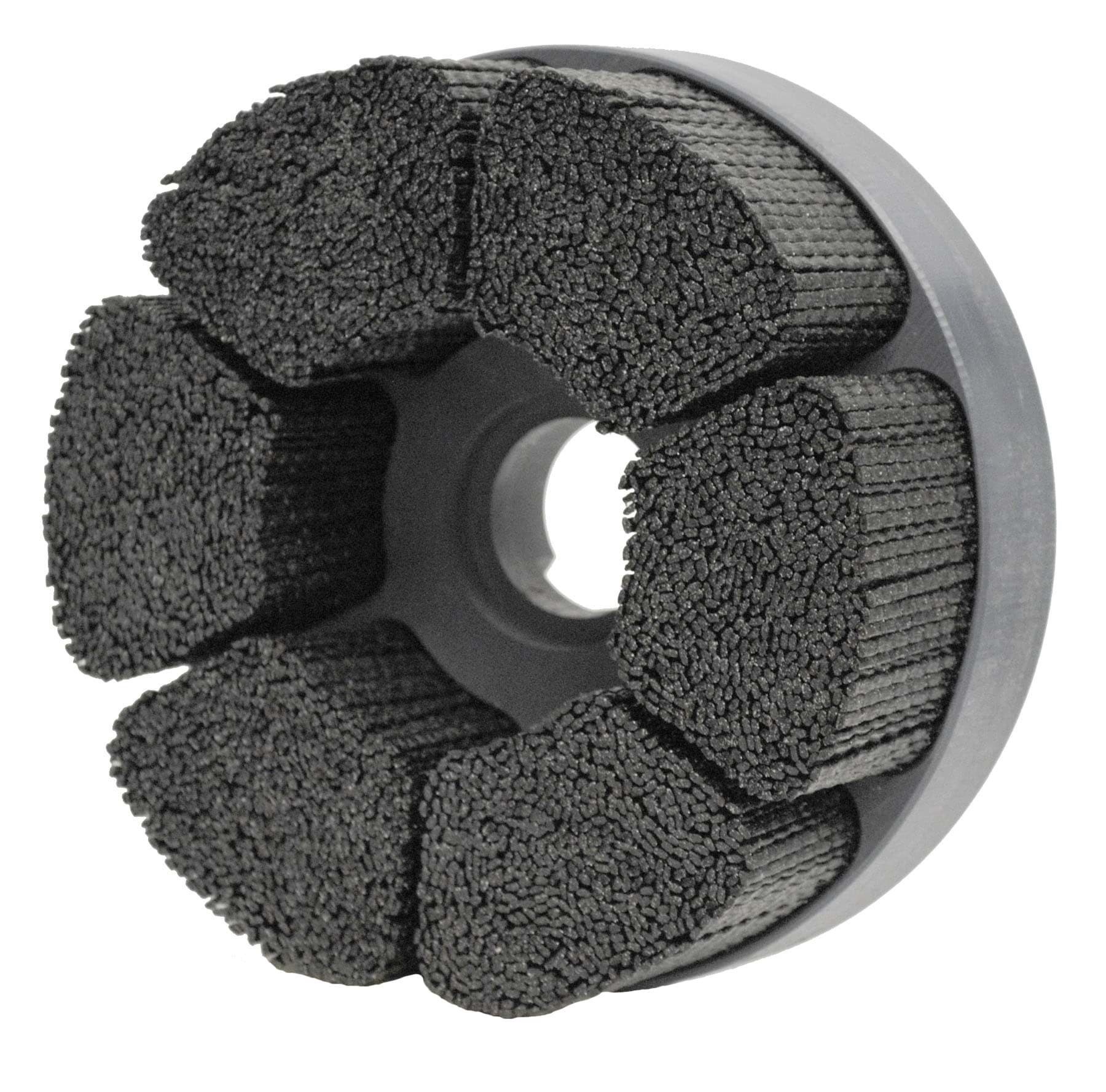Picture of Burr-Rx 6" Maximum Density Shell-Mill Holder Disc Brush, 80CG Crimped Rectangular Fill