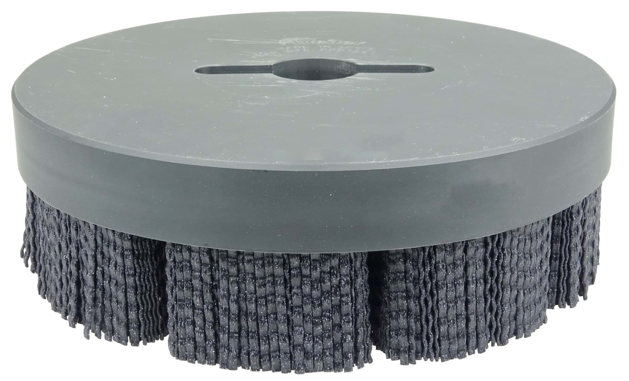 Picture of Burr-Rx 8" Maximum Density Shell-Mill Holder Disc Brush, 80CG Crimped Rectangular Fill