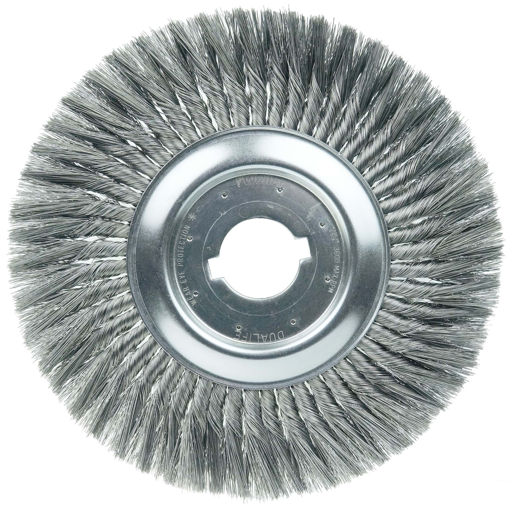 Picture of 12" Standard Twist Knot Wire Wheel, .014" Steel Fill, 2" Arbor Hole