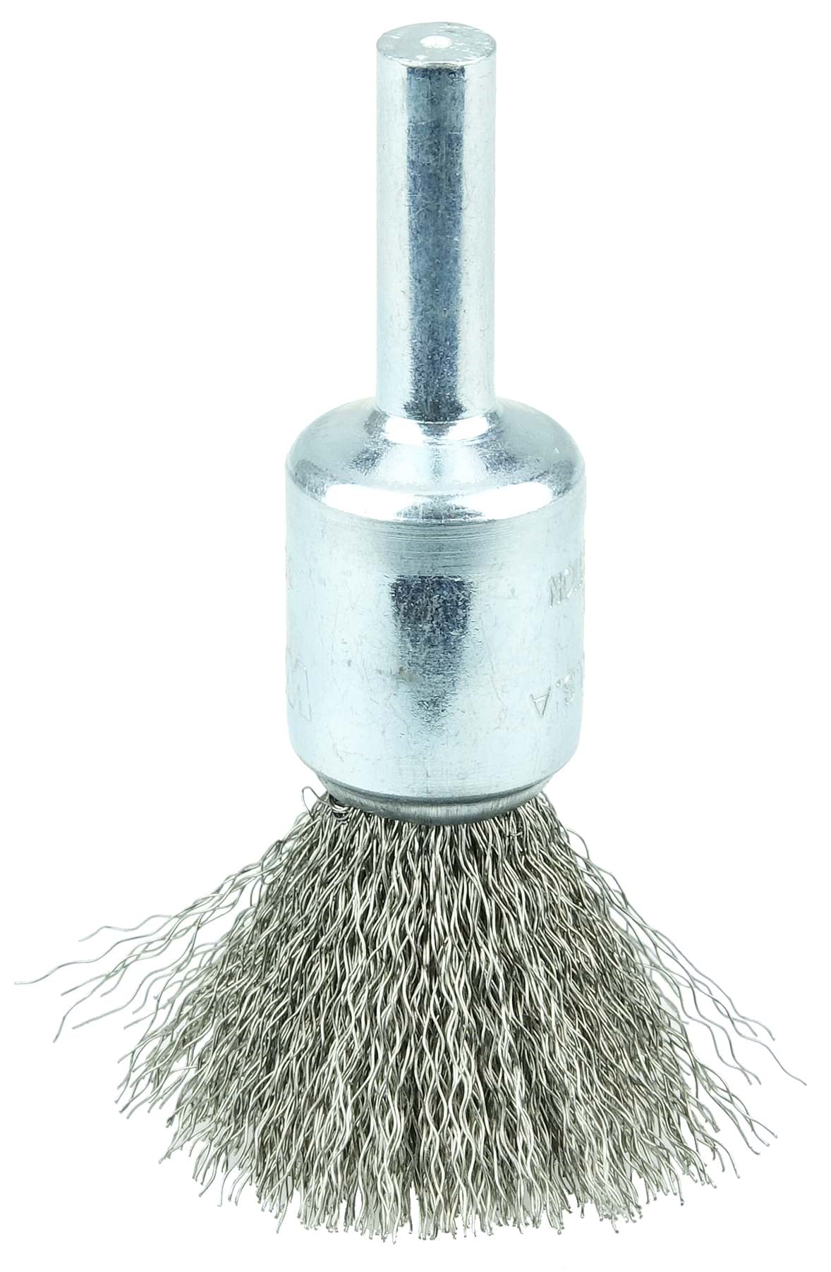 Picture of Crimped Wire End Brush 1/2", .006" Stainless Steel Fill, Vending Ready