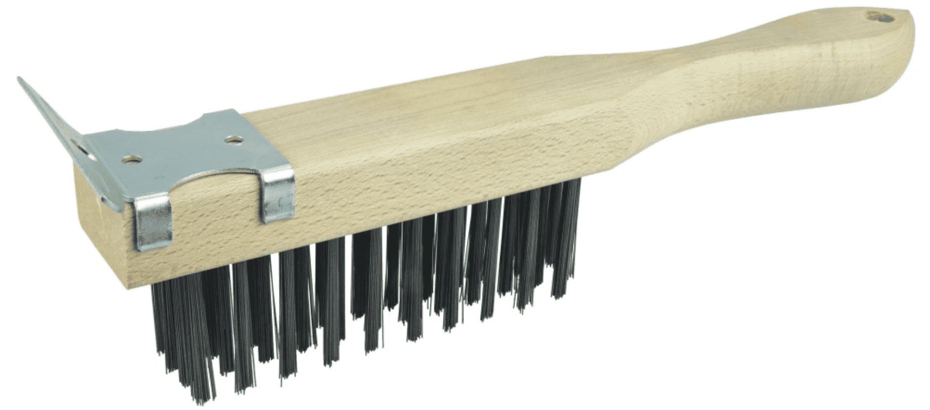 Picture of Vortec Pro  Scratch Brush w/Scraper, .012 Carbon Steel Fill, 4 x 11 Rows