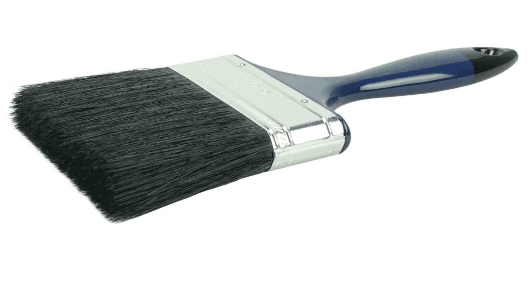 Picture of 4" Varnish Brush, Black China Bristle Fill, 3" Trim Length, Blue Foam Handle