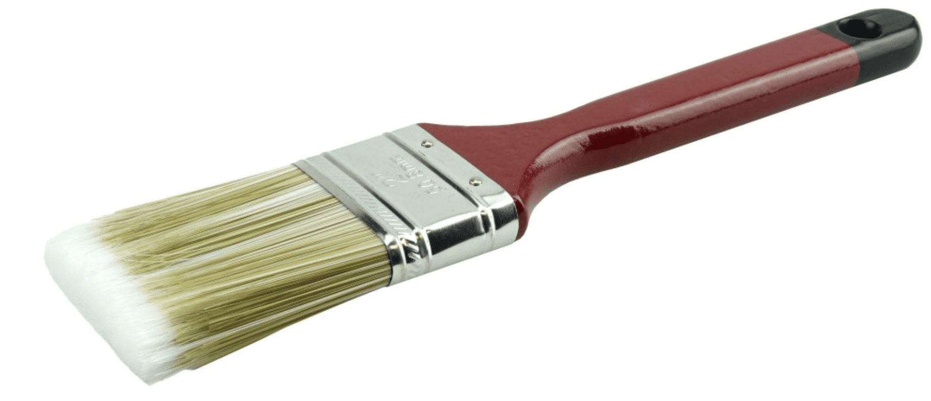 Picture of 2" Flat Sash Brush, Poly/Nylon Fill,  2-1/2" Trim Length, Red Lacquered Handle