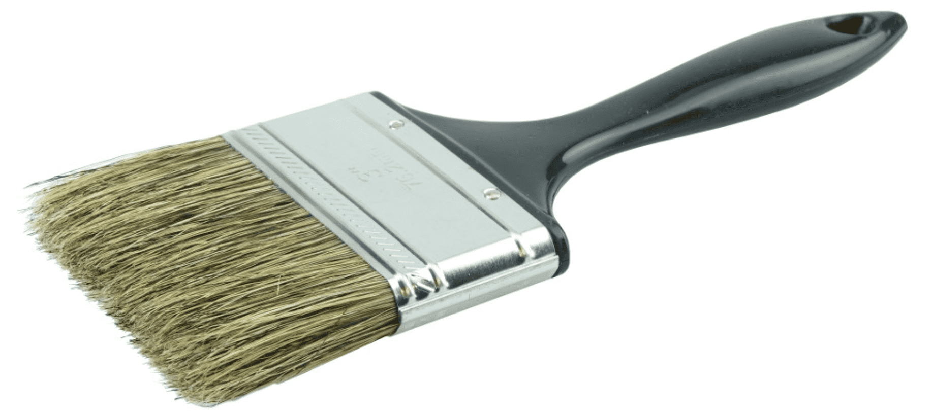 Picture of 3" Disposable Chip & Oil Brush, Grey China Bristle, 1-3/4" Trim Length, Plastic Handle