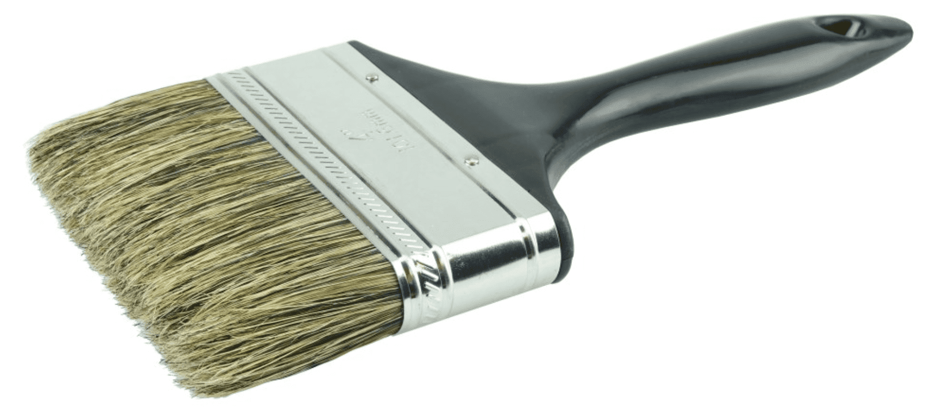 Picture of 4" Disposable Chip & Oil Brush, Grey China Bristle, 1-3/4" Trim Length, Plastic Handle
