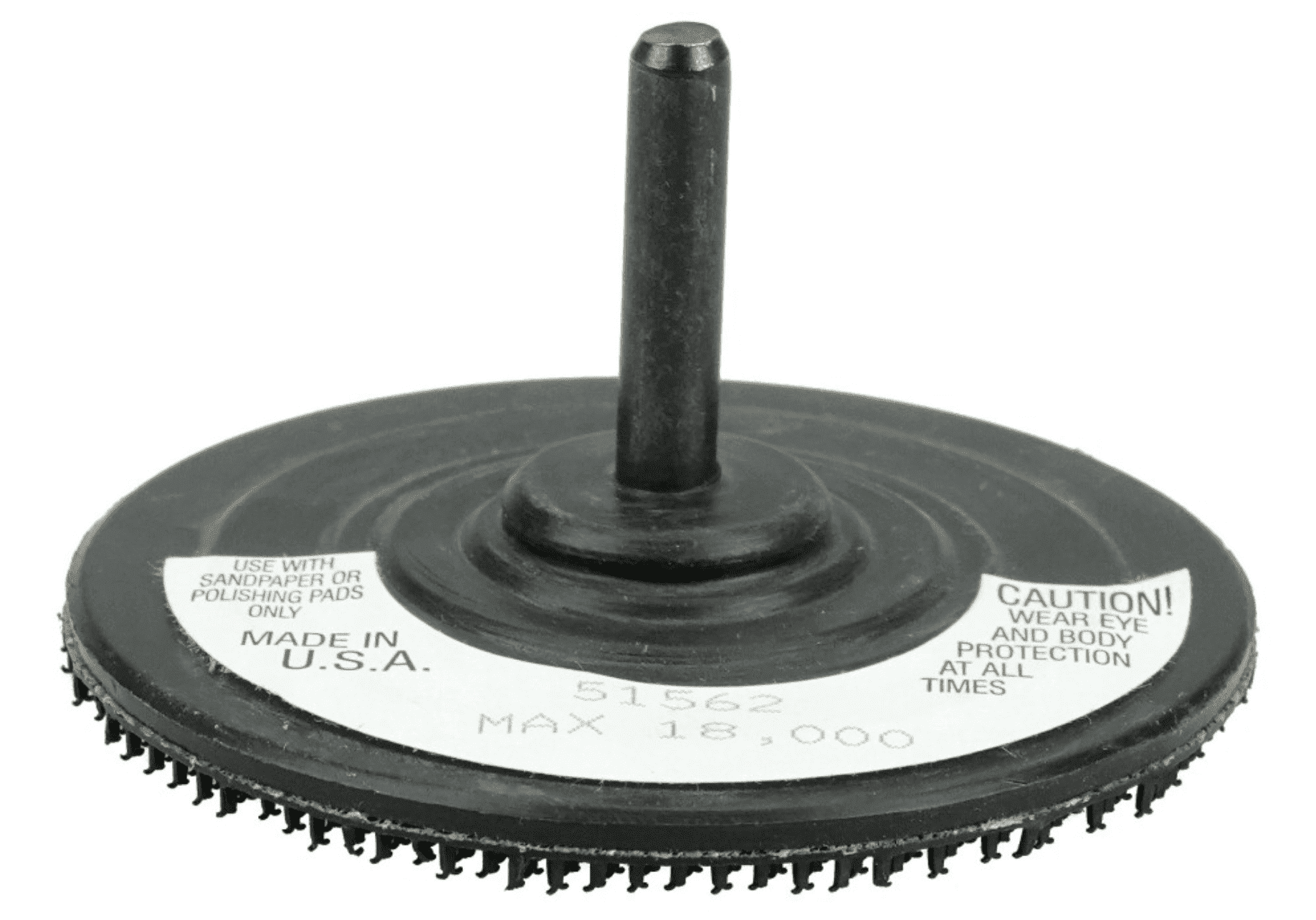 Picture of 3" Back-up Pad for Hook & Loop Surface Conditioning Disc, 1/4" Stem