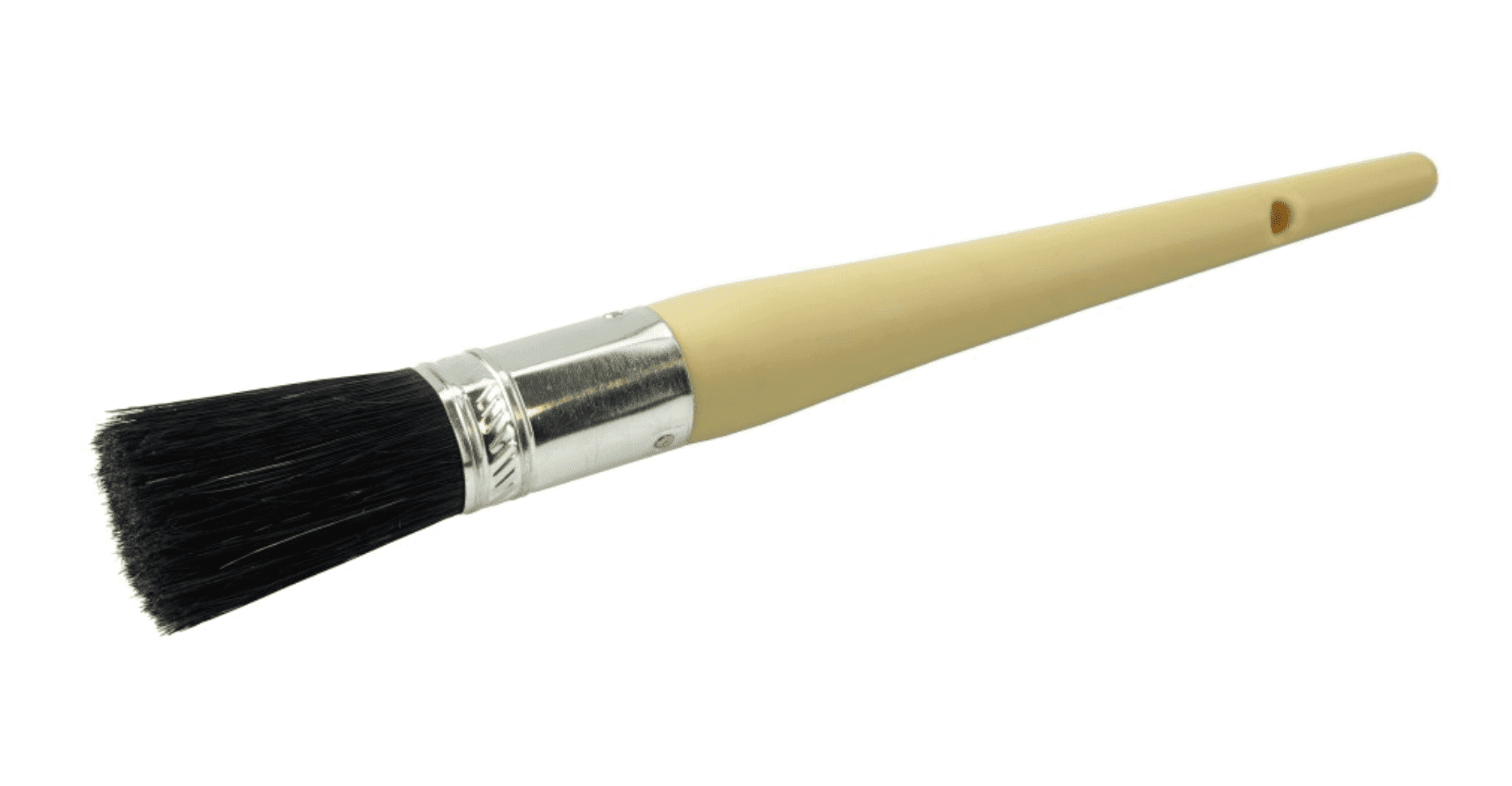 Picture of #6 13/16" Oval Sash Brush, Black China Bristle, 2" Trim Length, Plain Foam Handle