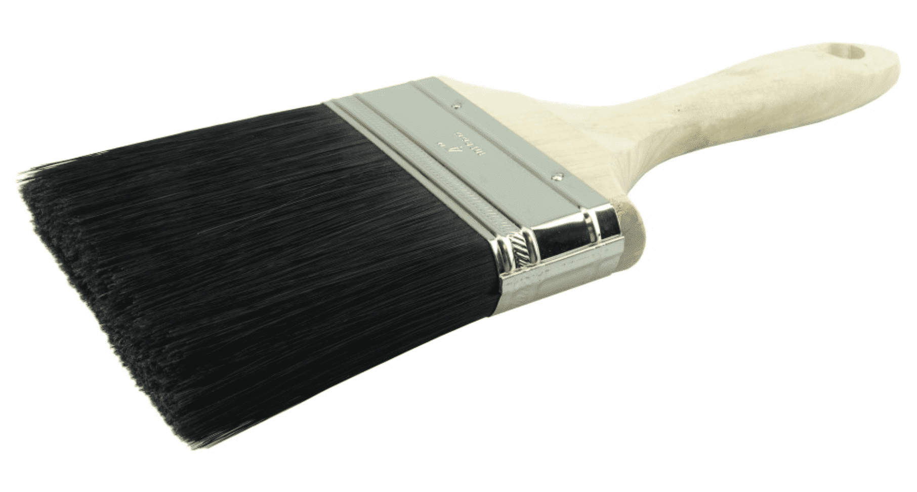 Picture of 4" Wall Paint Brush, Poly/Nylon Fill, 3-1/4" Trim Length, Sanded Wood Handle