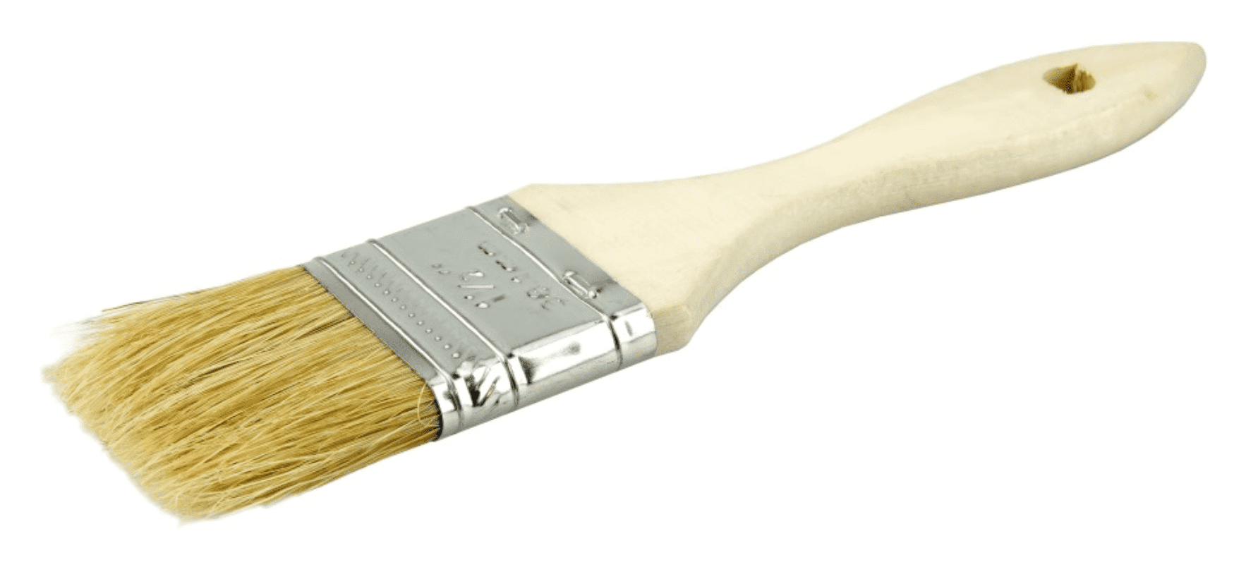 Picture of 1-1/2" Chip & Oil Brush, White Bristle, 1-1/2" Trim Length, Wood Handle