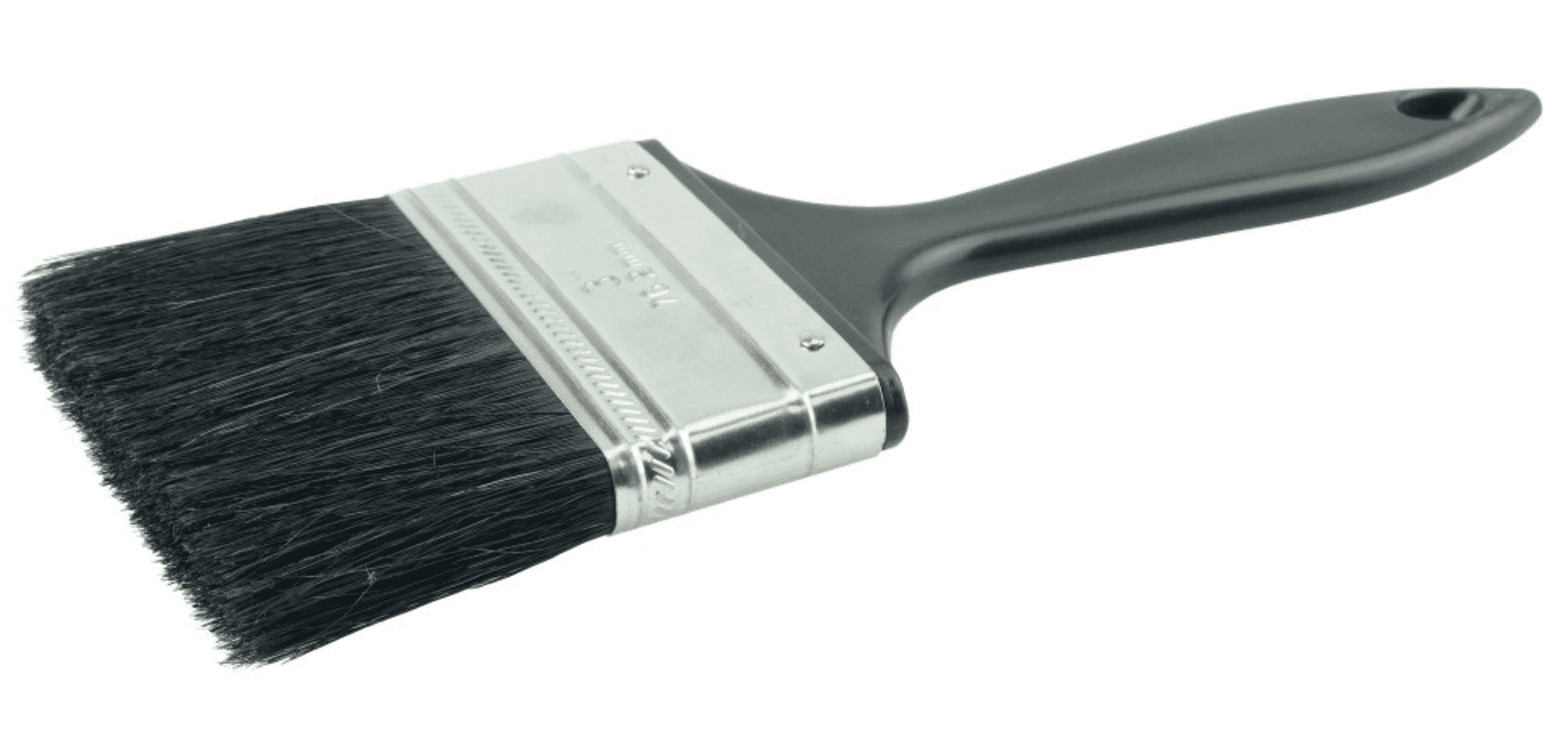Picture of 3" Industrial Varnish Brush, Black China Bristle, 2-1/4" Trim Length, Blue Plastic Sash