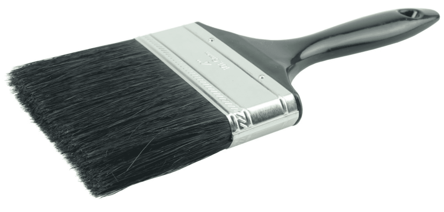 Picture of 4" Industrial Varnish Brush, Black China Bristle, 2-3/4" Trim Length, Blue Plastic Sash