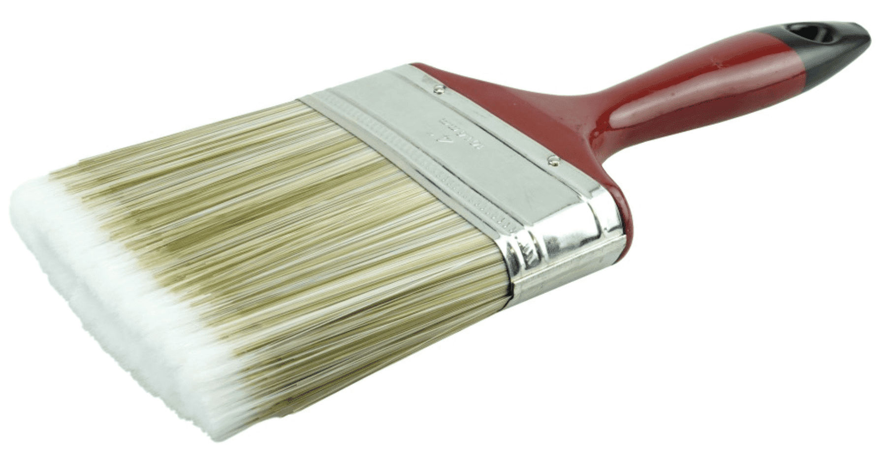 Picture of 4" Varnish Brush, Poly/Nylon Fill,  3" Trim Length, Red Foam Handle