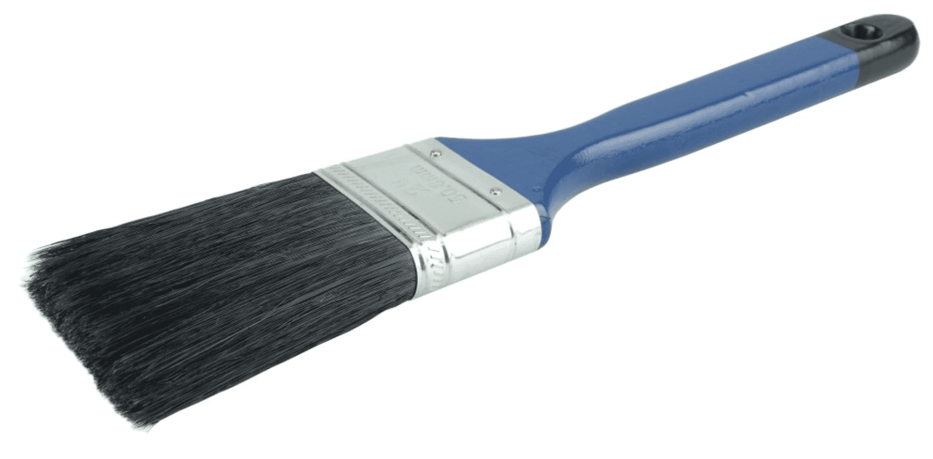 Picture of 2" Flat Sash Brush, Black China Bristle,  3" Trim Length, Blue Lacquered Handle