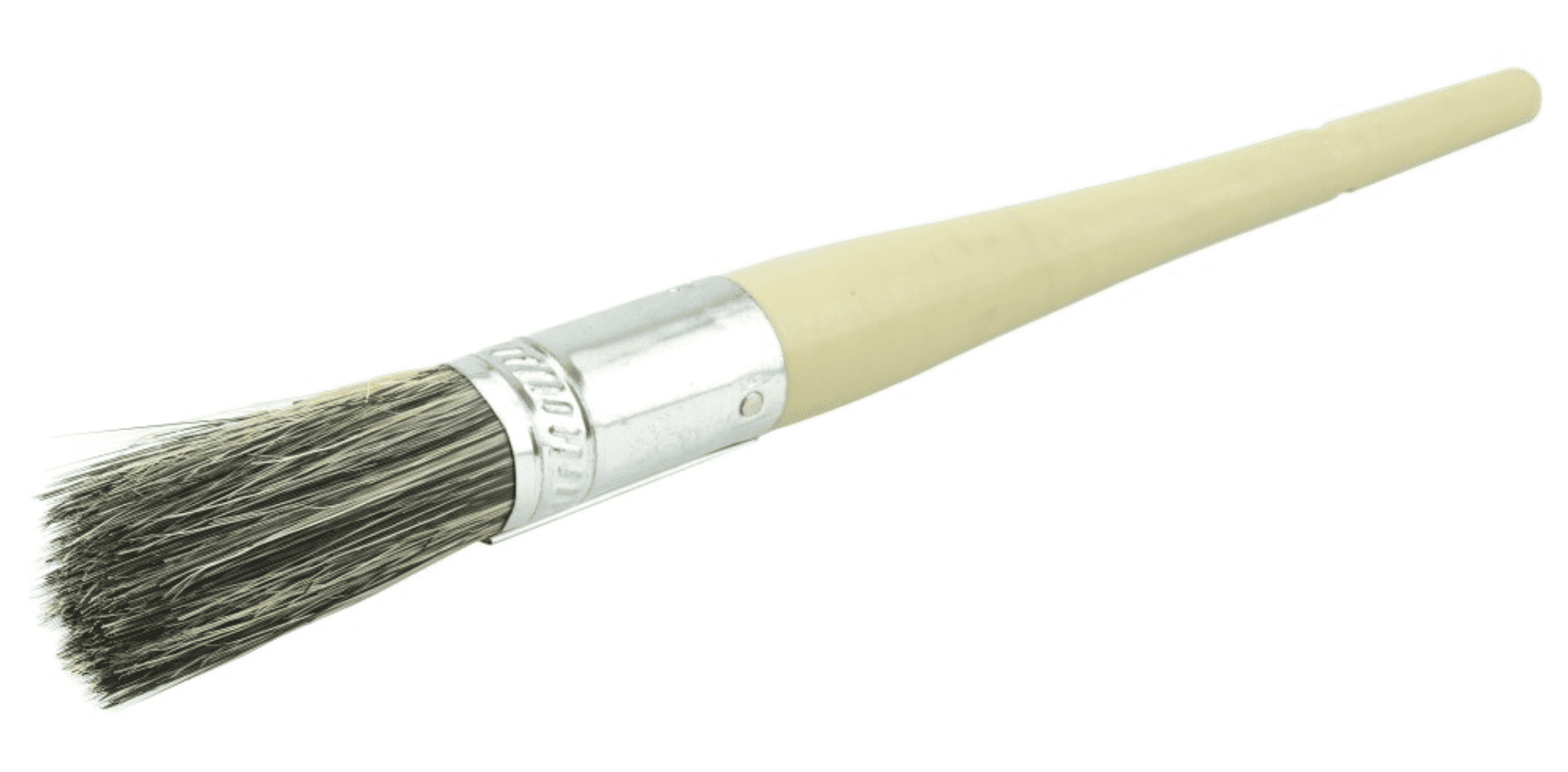 Picture of #4  11/16" Round Sash Brush, Grey Bristle Fill, 2" Trim Length, Plain Foam Handle