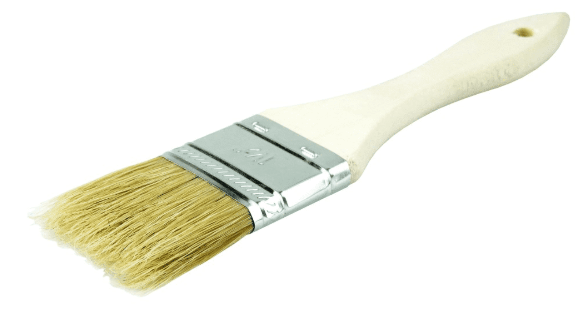 Picture of 1-1/2" Vortec Pro Chip & Oil Brush, White Bristle, 1-3/4" Trim Length, Wood Handle