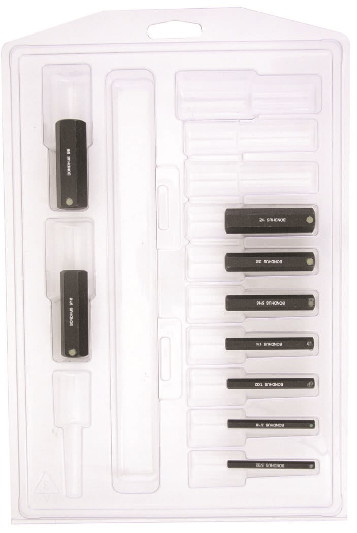 Picture of Set 9 ProHold Hex Bits 2" (5/32-5/8") Bits Only in Clamshell