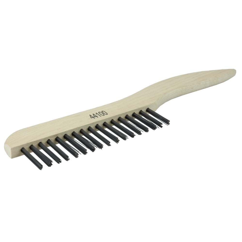 Picture of Hand Wire Scratch Brush, .012 Carbon Steel Fill, Shoe Handle, 1 x 17 Rows
